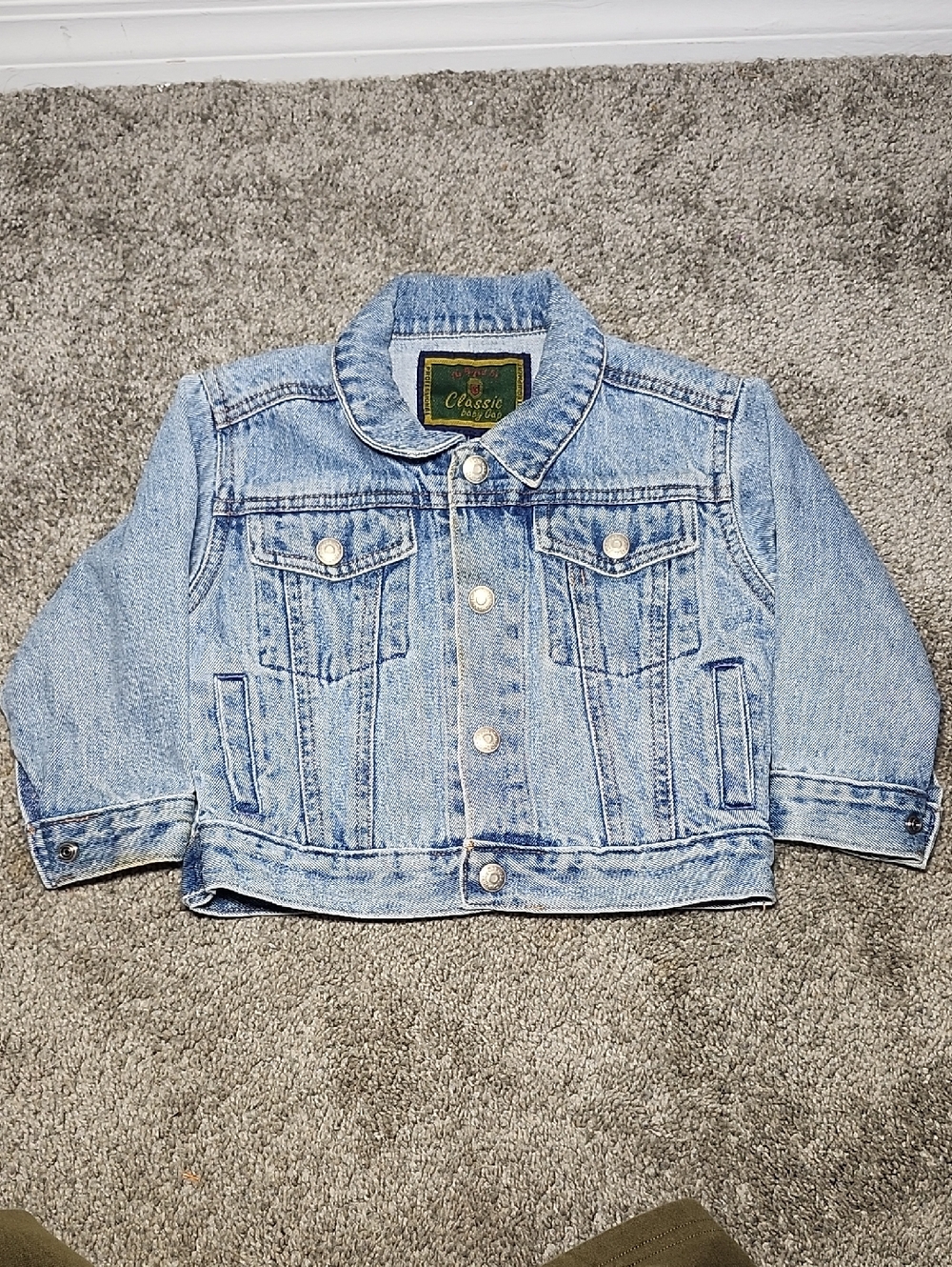 Classic Light Wash Blue Kids Denim Jacket